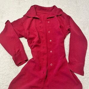 Red Button-Up Shirt